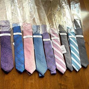 Lot Of 9 NEW Calvin Klein Ties . Retails $675